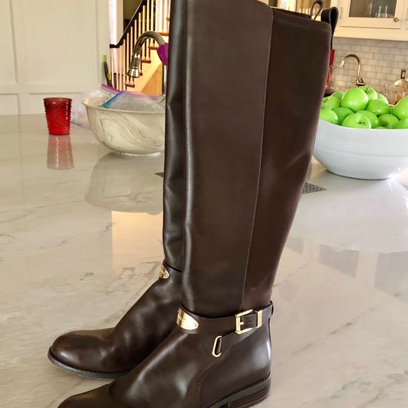 Michael Kors Shoes - Michael Kors Leather Equestrian Boots